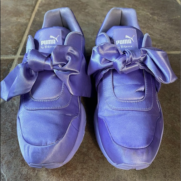 Puma Shoes | Puma Fenty By Rihanna Purple Bow Sneakers Size 9 | Poshmark